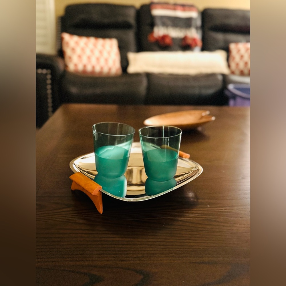 NWOT Pottery Barn ocean tumblers set of 2 everyday matte water glass cocktail